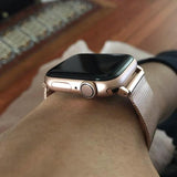 Apple Apple Watch Series 5 4 3 2 Band, Milanese mesh sport Loop Stainless Steel Watchband with Double Buckle 38mm, 40mm, 42mm, 44mm
