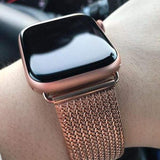 Apple Apple Watch Series 5 4 3 2 Band, Milanese style, Stainless Steel Woven Sport Watchband fits 38mm, 40mm, 42mm, 44mm
