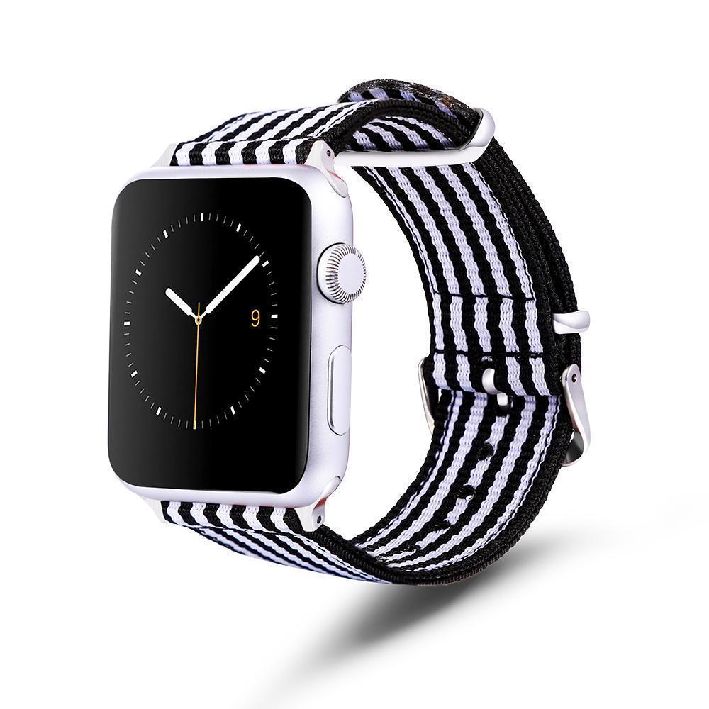 Apple Apple Watch Series 5 4 3 2 Band, Nylon Rainbow Sport Smart Watch Strap 38mm, 40mm, 42mm, 44mm