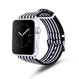 Apple Apple Watch Series 5 4 3 2 Band, Nylon Rainbow Sport Smart Watch Strap 38mm, 40mm, 42mm, 44mm