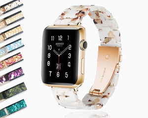Apple Apple Watch Series 5 4 3 2 Band, Resin Watcband Ceramic Clock Belt 38mm, 40mm, 42mm, 44mm