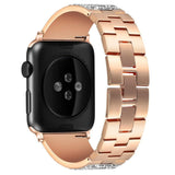 Apple Apple Watch Series 5 4 3 2 Band, Rose gold, Silver or Black Luxury Watchbands Stainless Steel Bracelet Srap 38mm, 40mm, 42mm, 44mm