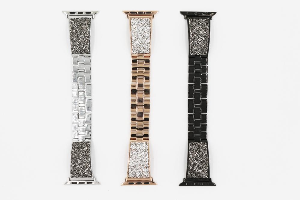 Apple Apple Watch Series 5 4 3 2 Band, Rose gold, Silver or Black Luxury Watchbands Stainless Steel Bracelet Srap 38mm, 40mm, 42mm, 44mm