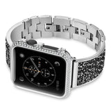 Apple Apple Watch Series 5 4 3 2 Band, Rose gold, Silver or Black Luxury Watchbands Stainless Steel Bracelet Srap 38mm, 40mm, 42mm, 44mm