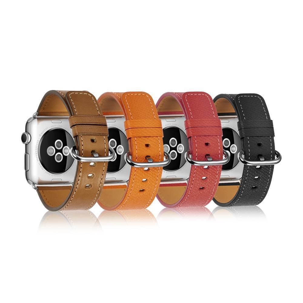 Apple Apple Watch Series 5 4 3 2 Band, Sport Edition, High Quality Calf Faux leather Watchband 38mm, 40mm, 42mm, 44mm