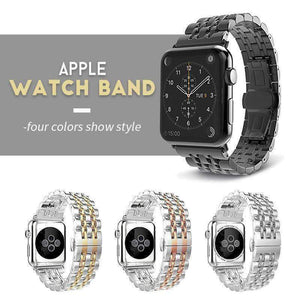 Apple Apple Watch Series 5 4 3 2 Band, Stainless Steel Rolex Style Strap, Links Watchband Smart Watch Metal Bracelet 38mm, 40mm, 42mm, 44mm