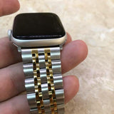 Apple Apple Watch Series 5 4 3 2 Band, Stainless Steel Rolex Style Strap, Links Watchband Smart Watch Metal Bracelet 38mm, 40mm, 42mm, 44mm