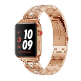 Apple Watch Band Stainless Steel Strap Women Rhinestone round Diamonds cz Bracelet for iWatch