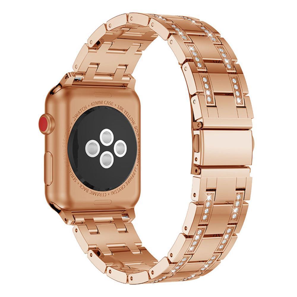 Apple Apple Watch Series 5 4 3 2 Band, Stainless Steel Strap Women Rhinestone round Diamonds cz Bracelet for iWatch Band  38mm, 42mm, 40mm, 44mm