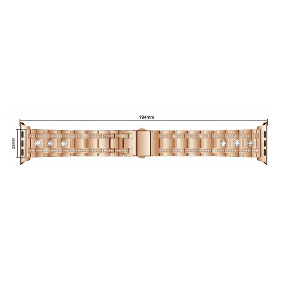 Apple Apple Watch Series 5 4 3 2 Band, Stainless Steel Strap Women Rhinestone round Diamonds cz Bracelet for iWatch Band  38mm, 42mm, 40mm, 44mm