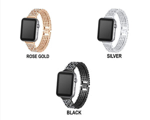 Apple Apple Watch Series 5 4 3 2 Band, Stylish Crystal Diamond stainless steel Replacement Band for iWatch 38mm, 42mm, 40mm, 44mm