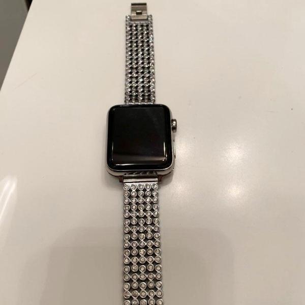 Apple Apple Watch Series 5 4 3 2 Band, Stylish Crystal Diamond stainless steel Replacement Band for iWatch 38mm, 42mm, 40mm, 44mm