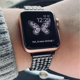 Apple Apple Watch Series 5 4 3 2 Band, Stylish Crystal Diamond stainless steel Replacement Band for iWatch 38mm, 42mm, 40mm, 44mm