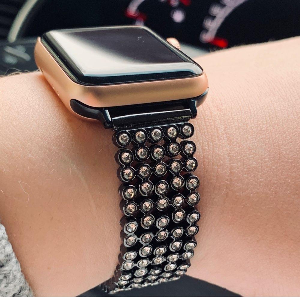 Apple Apple Watch Series 5 4 3 2 Band, Stylish Crystal Diamond stainless steel Replacement Band for iWatch 38mm, 42mm, 40mm, 44mm