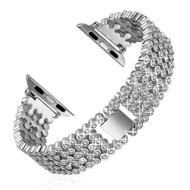 Apple Apple Watch Series 5 4 3 2 Band, Stylish Crystal Diamond stainless steel Replacement Band for iWatch 38mm, 42mm, 40mm, 44mm