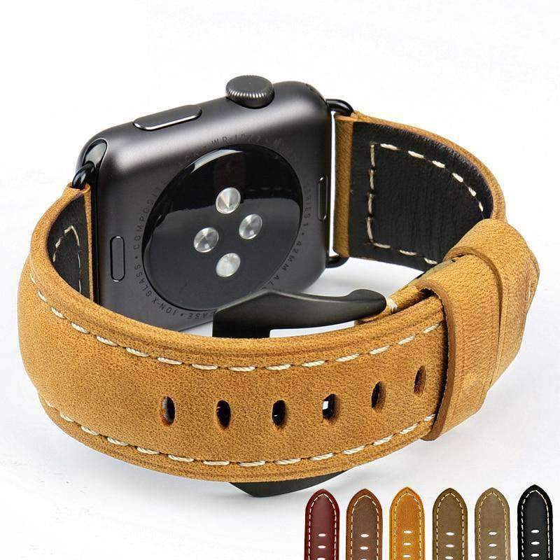 Apple Apple Watch Series 5 4 3 2 Band, Vintage Apple watch Band Tooled Leather iWatch Bracelet  42mm 38mm 38mm, 40mm, 42mm, 44mm