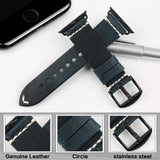 Apple Apple Watch Series 5 4 3 2 Band, Vintage Greased Leather Fashion Watchband Bracelet Watch Band 38mm, 40mm, 42mm, 44mm