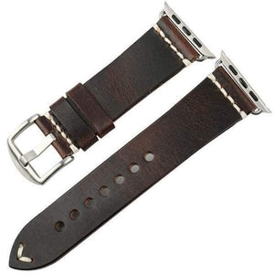 Apple Apple Watch Series 5 4 3 2 Band, Vintage Greased Leather Fashion Watchband Bracelet Watch Band 38mm, 40mm, 42mm, 44mm