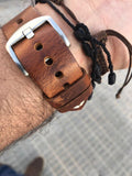 Apple Apple Watch Series 5 4 3 2 Band, Vintage Greased Leather Fashion Watchband Bracelet Watch Band 38mm, 40mm, 42mm, 44mm