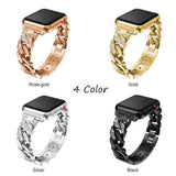 Apple Apple Watch Series 5 4 3 2 Band, Women Ladies Watch Bracelet, Fashionable Diamond Cowboy Chains Strap Metal Link 38mm, 40mm, 42mm, 44mm