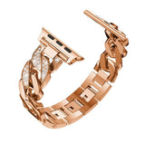 Apple Apple Watch Series 5 4 3 2 Band, Women Ladies Watch Bracelet, Fashionable Diamond Cowboy Chains Strap Metal Link 38mm, 40mm, 42mm, 44mm