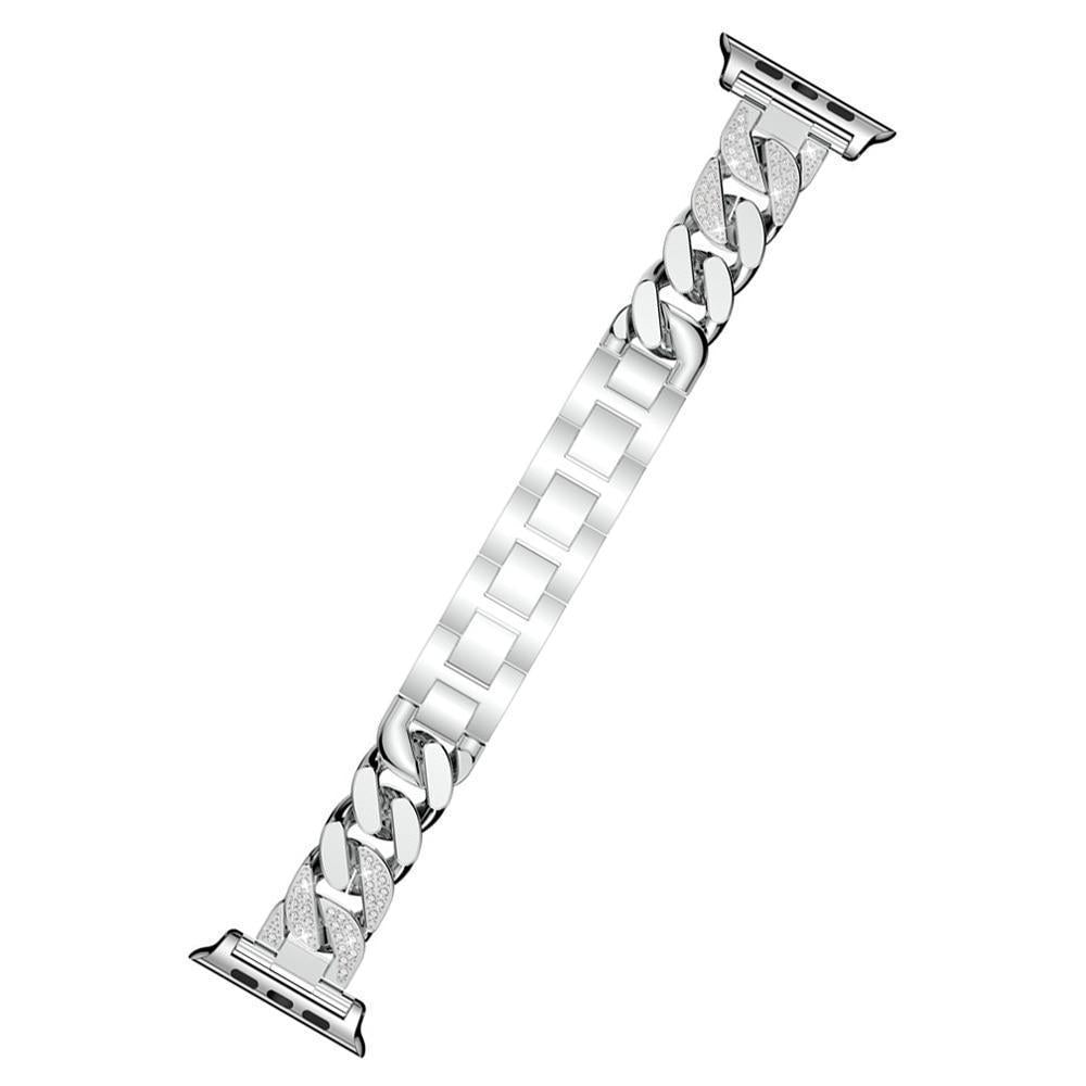 Apple Apple Watch Series 5 4 3 2 Band, Women Ladies Watch Bracelet, Fashionable Diamond Cowboy Chains Strap Metal Link 38mm, 40mm, 42mm, 44mm