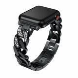 Apple Apple Watch Series 5 4 3 2 Band, Women Ladies Watch Bracelet, Fashionable Diamond Cowboy Chains Strap Metal Link 38mm, 40mm, 42mm, 44mm