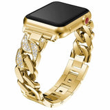 Apple Apple Watch Series 5 4 3 2 Band, Women Ladies Watch Bracelet, Fashionable Diamond Cowboy Chains Strap Metal Link 38mm, 40mm, 42mm, 44mm