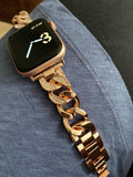 Apple Apple Watch Series 5 4 3 2 Band, Women Ladies Watch Bracelet, Fashionable Diamond Cowboy Chains Strap Metal Link 38mm, 40mm, 42mm, 44mm