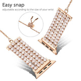 Apple Apple Watch Series 5 4 3  Band, Luxury Bling Cuff Diamond iwatch Strap For Women 38mm, 40mm, 42mm, 44mm
