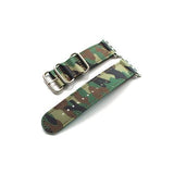 Apple Army green Silver / 38mm Apple Watch Series 5 4 3 2 Band, Camouflage Sport Style Military Tactical Watchband, Men's Nylon Strap 38mm, 40mm, 42mm, 44mm