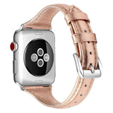 Apple Band for Apple Watch Leather Bnad 38mm 42mm 40mm 44mm Rose Gold Silver Strap For Apple Watch Bracelet Series 4 3 2 1 For Women