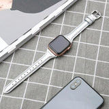 Apple Band for Apple Watch Leather Bnad 38mm 42mm 40mm 44mm Rose Gold Silver Strap For Apple Watch Bracelet Series 4 3 2 1 For Women