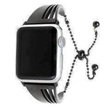 Apple Black / 38mm/40mm Apple Watch band cuff, Stainless Steel strap, Fits Series 1 2 3 4 5 44mm, 40mm, 42mm, 38mm Luxury iwatch Bracelet