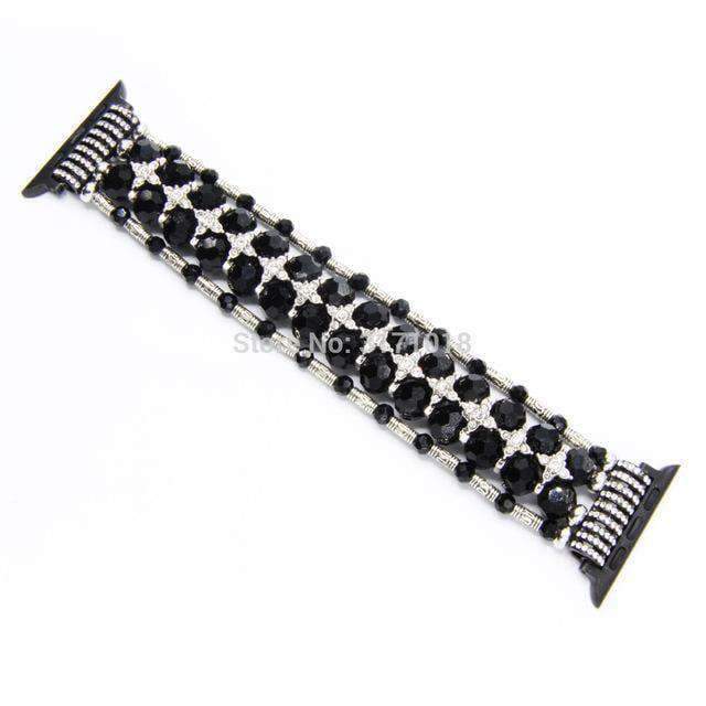 Apple Black / 38mm/40mm Women's Bling Glitter Diamonds crystal Bracelet for Apple Watch Band Series 1 2 3 4 44mm/ 40mm/ 42mm/ 38mm Wrist Strap Watch Band Belt