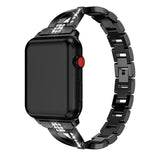 Apple Black / 38mm or 40mm For Apple Watch band 40mm 44mm 38mm 42mm women Diamond Band for iWatch series 4 3 2 1  bracelet stainless steel strap Wristband