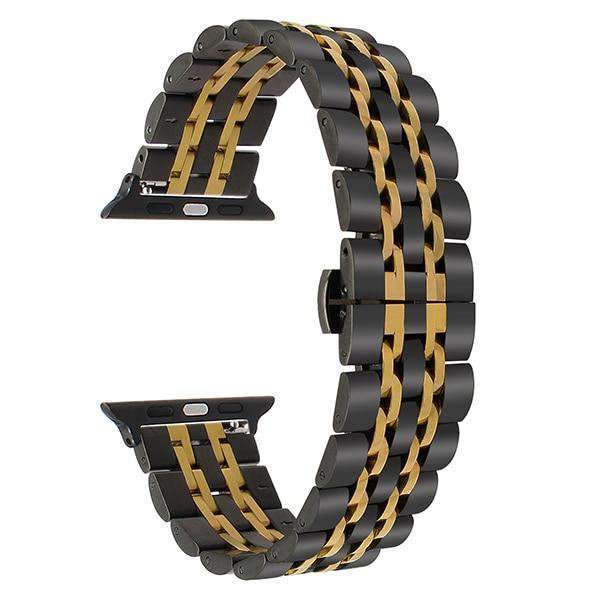Apple Black Gold / 38mm Apple watch band link sport strand Stainless Steel Watchband for iWatch  44mm/ 40mm/ 42mm/ 38mm Series 1 2 3 4  Bracelet strap Black Rose Gold Silver
