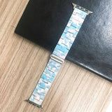 Apple Blue / 40mm Apple Watch Series 5 4 3 2 Band, Resin Watcband Ceramic Clock Belt 38mm, 40mm, 42mm, 44mm