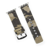 Apple Brown / 38mm Apple Watch Series 5 4 3 2 Band, Camouflage Wrist Belt Canvas Band Strap for Men 38mm, 40mm, 42mm, 44mm