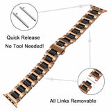 Apple Ceramic + Stainless Steel Watchband for iWatch Apple Watch 38mm 40mm 42mm 44mm Series 1 2 3 4 Band Wrist Strap Bracelet