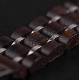 Apple Ebony / 42 mm Apple watch Wood Watchband Stainless Steel i Watch Band 44mm/ 40mm/ 42mm/ 38mm Wrist Bracelet Strap