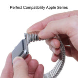 Apple Elastic Watchband Stainless Steel for Apple Watch 38mm 42mm iWatch 1/2/3/4 All Versions 40mm 44mm Metal Strap Strech Band Loop