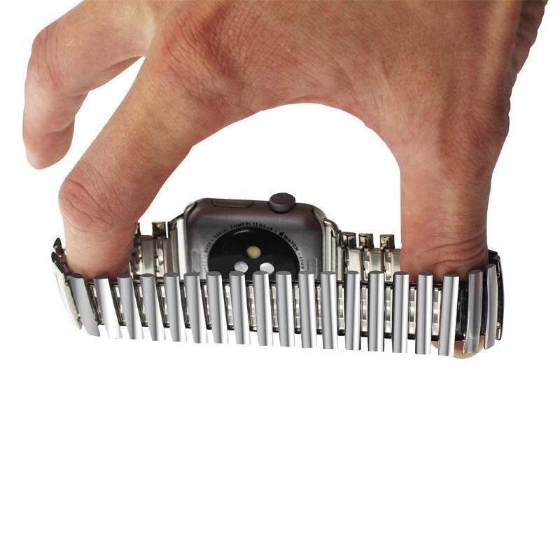 Apple Elastic Watchband Stainless Steel for Apple Watch 38mm 42mm iWatch 1/2/3/4 All Versions 40mm 44mm Metal Strap Strech Band Loop