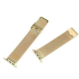 Apple Gold / 38mm / 40mm Apple Watch Series 5 4 3 2 Band, Milanese mesh sport Loop Stainless Steel Watchband with Double Buckle 38mm, 40mm, 42mm, 44mm