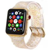 Sport Soft glitter Silicone Strap For Apple Watch