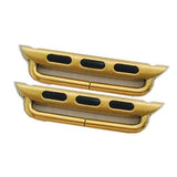 Apple gold / 38mm Apple Watch Series 5 4 3 2 Band, Adapter connector lugs 2PCS connector, Replacement Metal Stainless Steel Iwatch with tool, 38mm, 40mm, 42mm, 44mm - US Fast Shipping