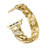 Apple Gold / 38mm Apple Watch Series 5 4 3 2 Band, Women Ladies Watch Bracelet, Fashionable Diamond Cowboy Chains Strap Metal Link 38mm, 40mm, 42mm, 44mm