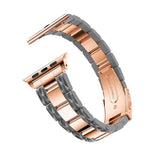 Apple Gray / 38mm / 40mm Apple Watch Series 5 4 3 2 Band, Cellulose Acetate Made Strap for iWatch 38mm, with Metal Links Bracelet Smart Wristband