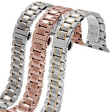 Apple Hot sell quality stainless steel watchbands black gold bracelet with adapter fit apple watch Series 1 2 3 4 44mm/ 40mm/ 42mm/ 38mm