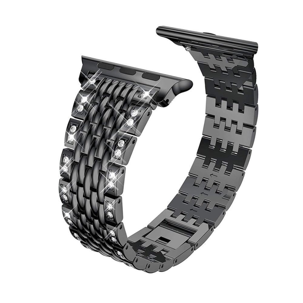 Apple Link bracelet strap For Apple watch band 42mm 38mm iwatch 4 band 44mm 40mm Diamond Stainless steel watchband Apple watch 4/3/2/1